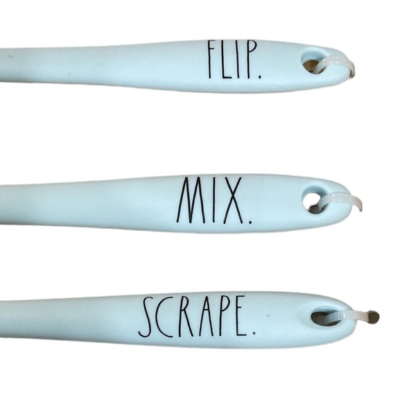 NEW Rae Dunn FLIP, MIX, SCRAPE Mini Utensil/Gadgets Set/3 💙👩‍🍳💙 - Picture 6 of 6
